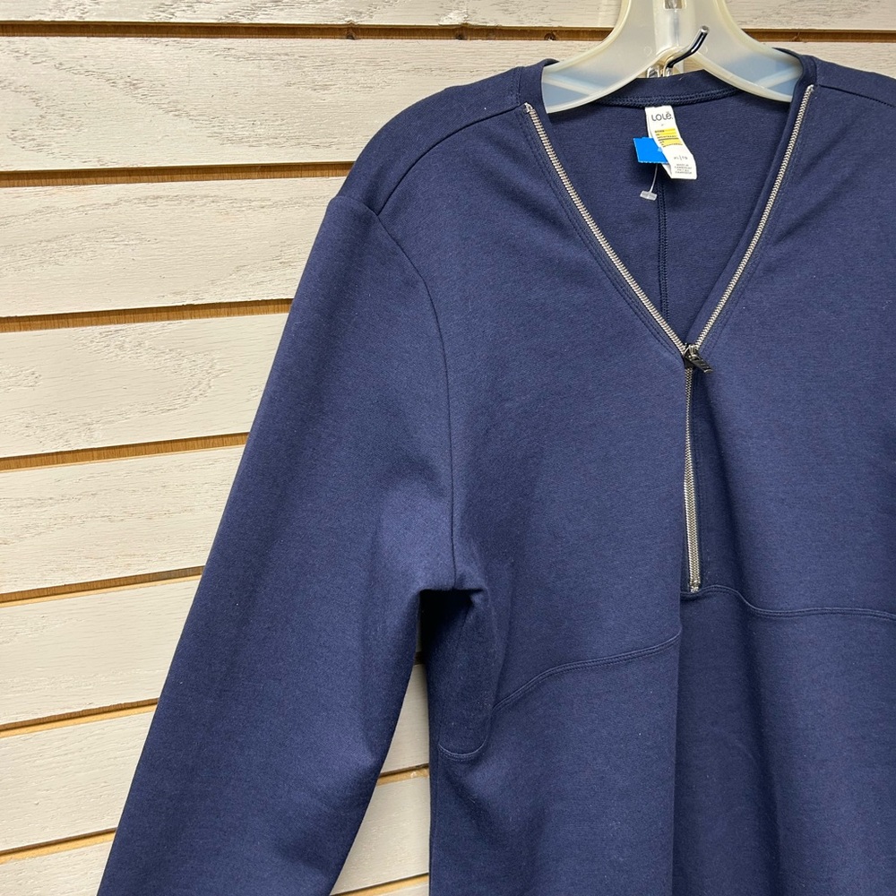 Lole Navy Half‑Zip Long Sleeve Tunic Dress - Picture 4 of 7